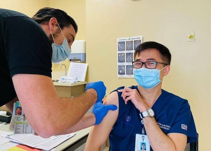 Vietnamese-origin doctor injects Pfizer vaccine: ‘Just a little sore right shoulder’