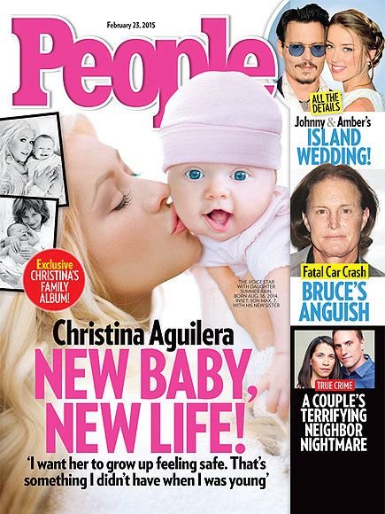 Christina Aguilera shows off her daughter in a magazine