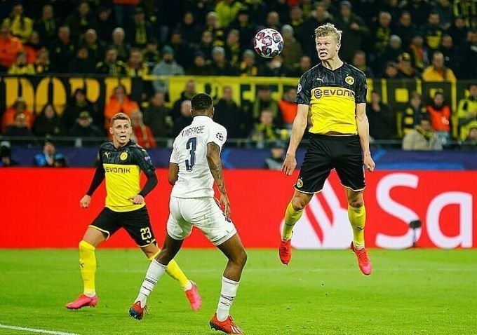 Haaland helped Dortmund defeat PSG